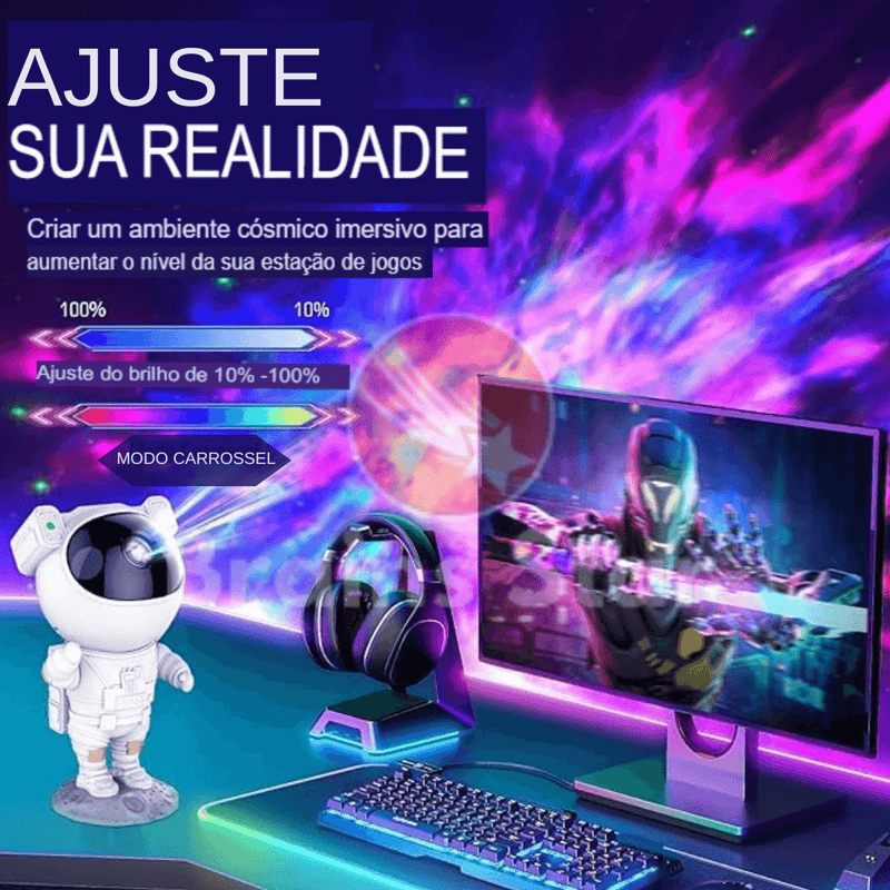 Astronauta Cósmico Projetor LED - Minha loja