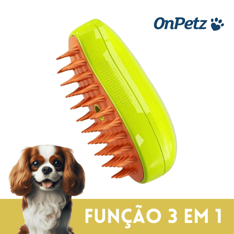 Escova a Vapor PuraPata Recarregável para Cães e Gatos - Minha loja