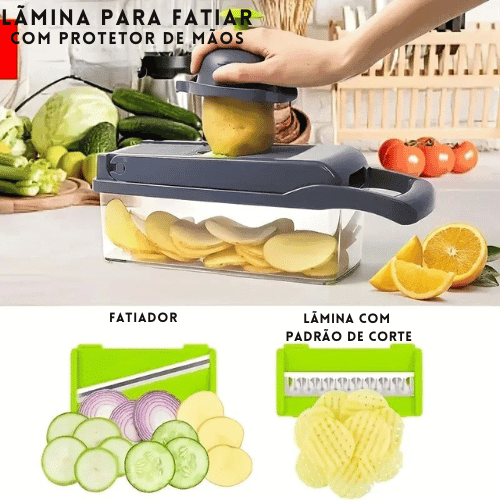 Fatiador Legumes e Frutas 12 em 1 - Minha loja