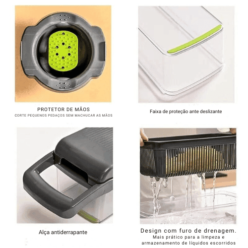 Fatiador Legumes e Frutas 12 em 1 - Minha loja